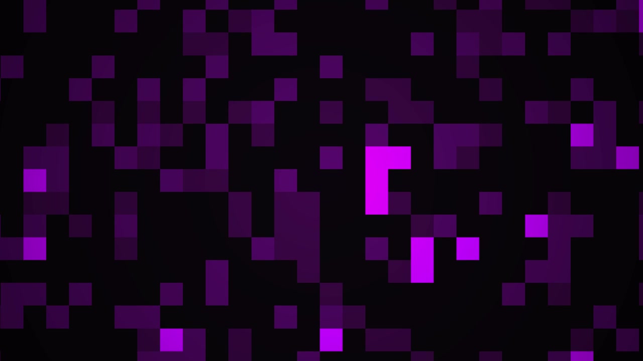 Abstract Background of Flickering Purple Digital Pixels