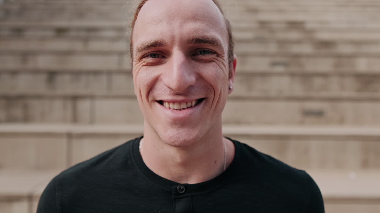 Portrait of handsome European boy, male student with his friends in the