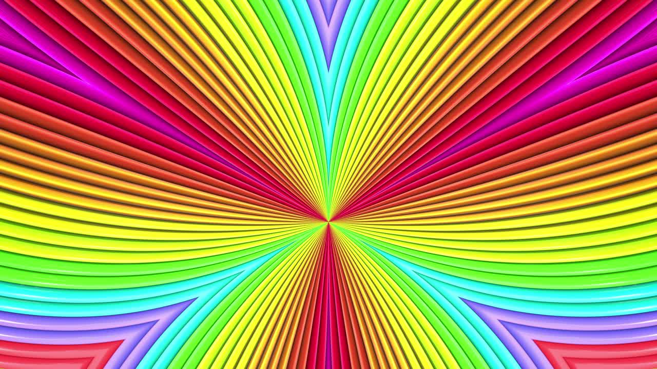 colores del arco iris rayas abstractas, fondo en 4k con pintura brillante brillante animación sin costuras suave con color gradiente estructuras simétricas 5