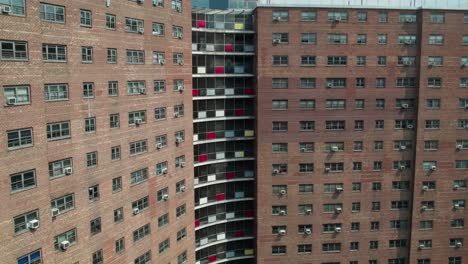 closeup aerial of huge housing project complex, 4k 60fps aerial