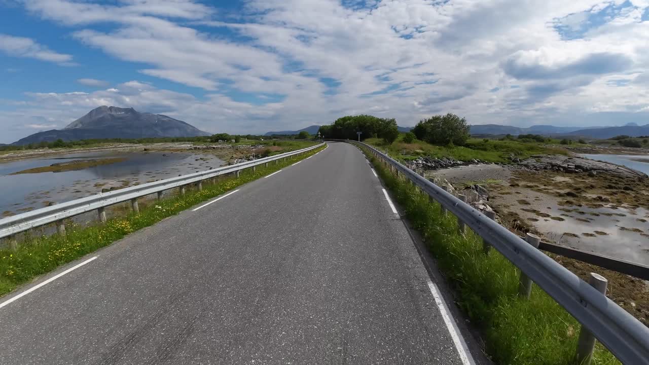 View of the Helgeland coast near Trj&oslash;tta in Norway