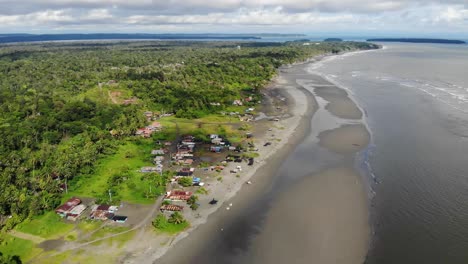 dronde over the beach of the colombian pacific