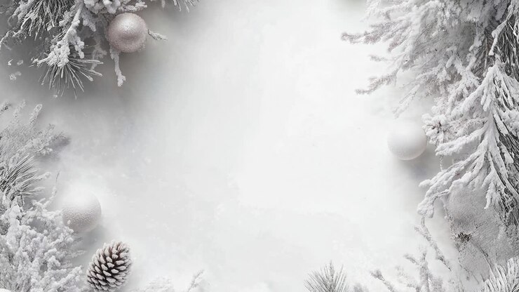 Snowy Christmas Decor Background