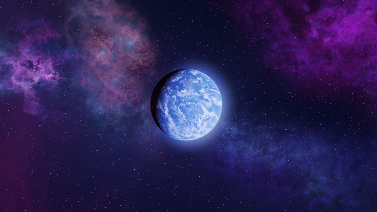 la tierra en una nebulosa