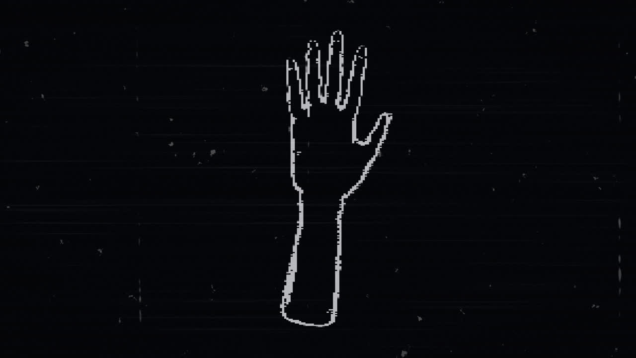 회전하는 손에 대한 간섭의 애니메이션