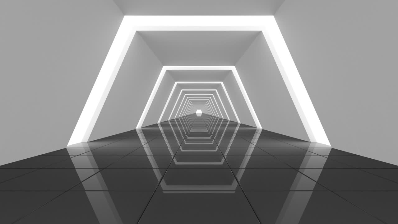 금속 으로 된 추상적인 배경 복도