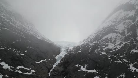 misty mountain glacier