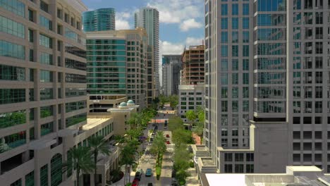 downtown fort lauderdale florida shot with aerial drone