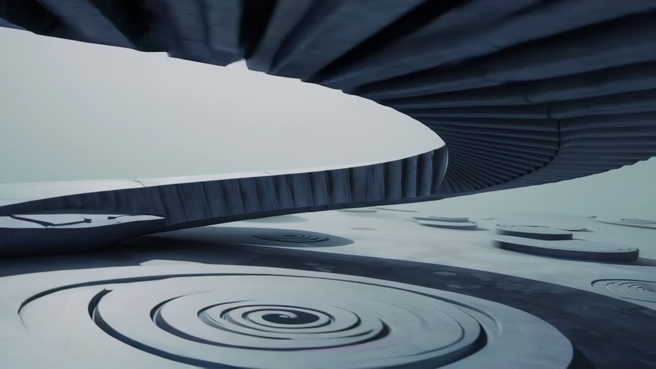 Abstract Futuristic Architecture Interior