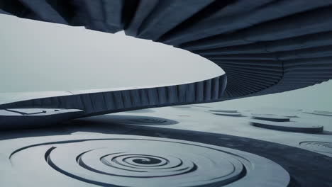 abstract futuristic architecture interior