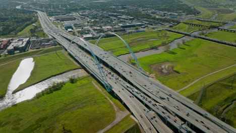 aerial view of margaret mcdermott bridge vehicle highway