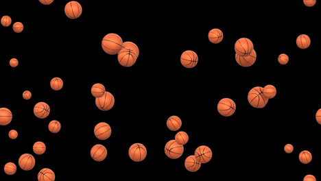 Basketballball-Springt-Mit-Alpha-Loop-Kachel