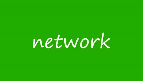 - escritura de red con marcador en pantalla verde
