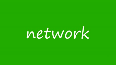 network  - writing with marker on green screen