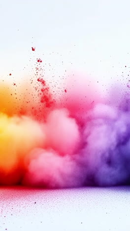vibrant clouds of colorful smoke. colorful smoke in purple, pink, blue, and yellow blends beautifully against a light background.