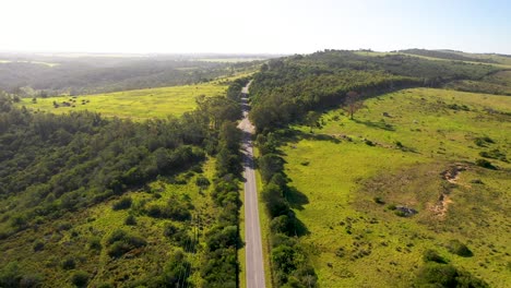 toma aérea de carreteras y tierras rurales cerca de port elizabeth, sudáfrica
