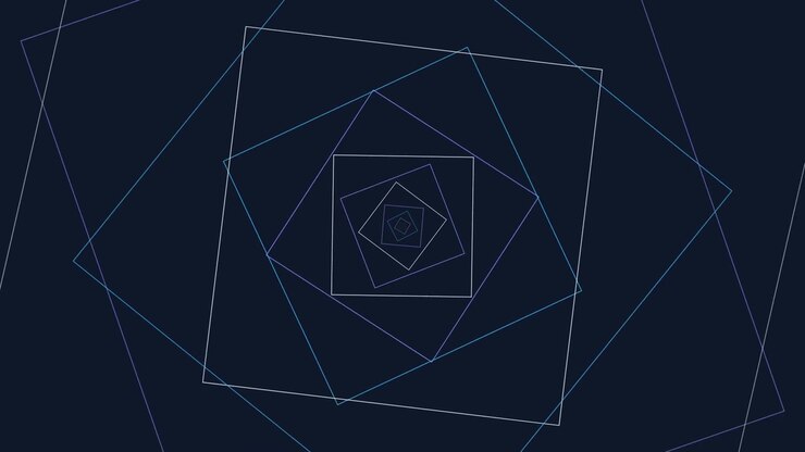 Abstract Animation of Rotating Concentric Squares