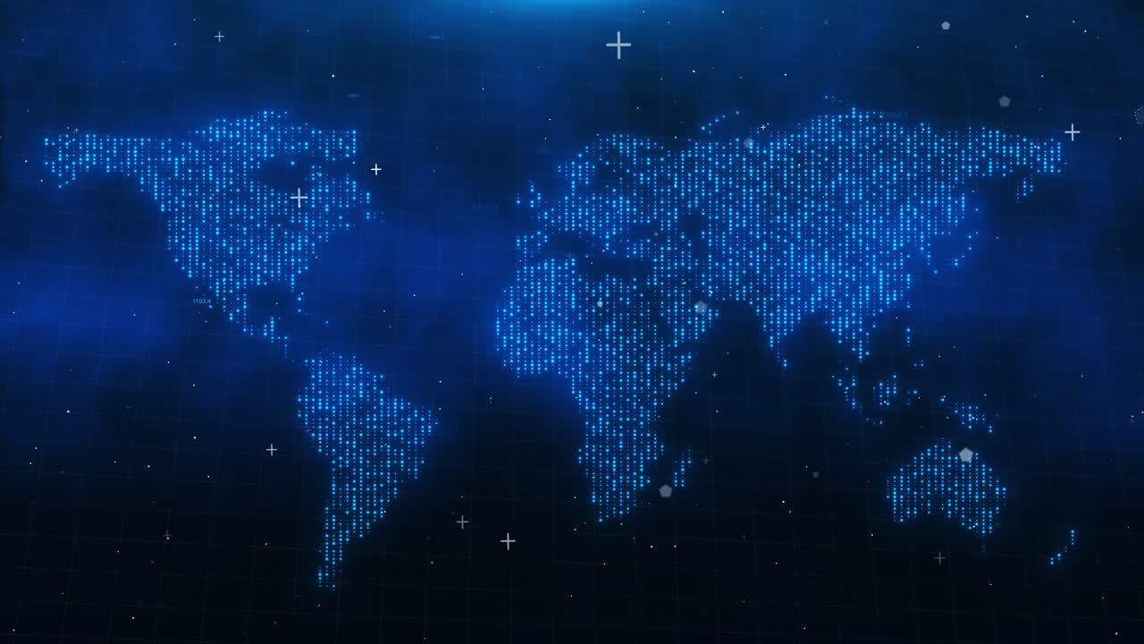 Network connection structure artificial intelligence concept digital blue planet earth connect waves