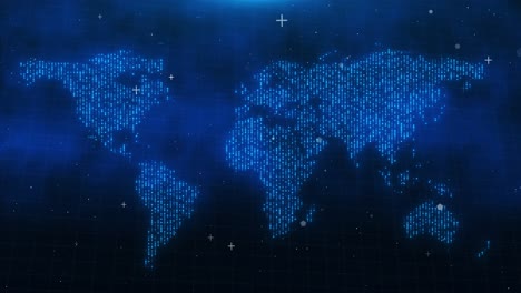 network connection structure artificial intelligence concept digital blue planet earth connect waves