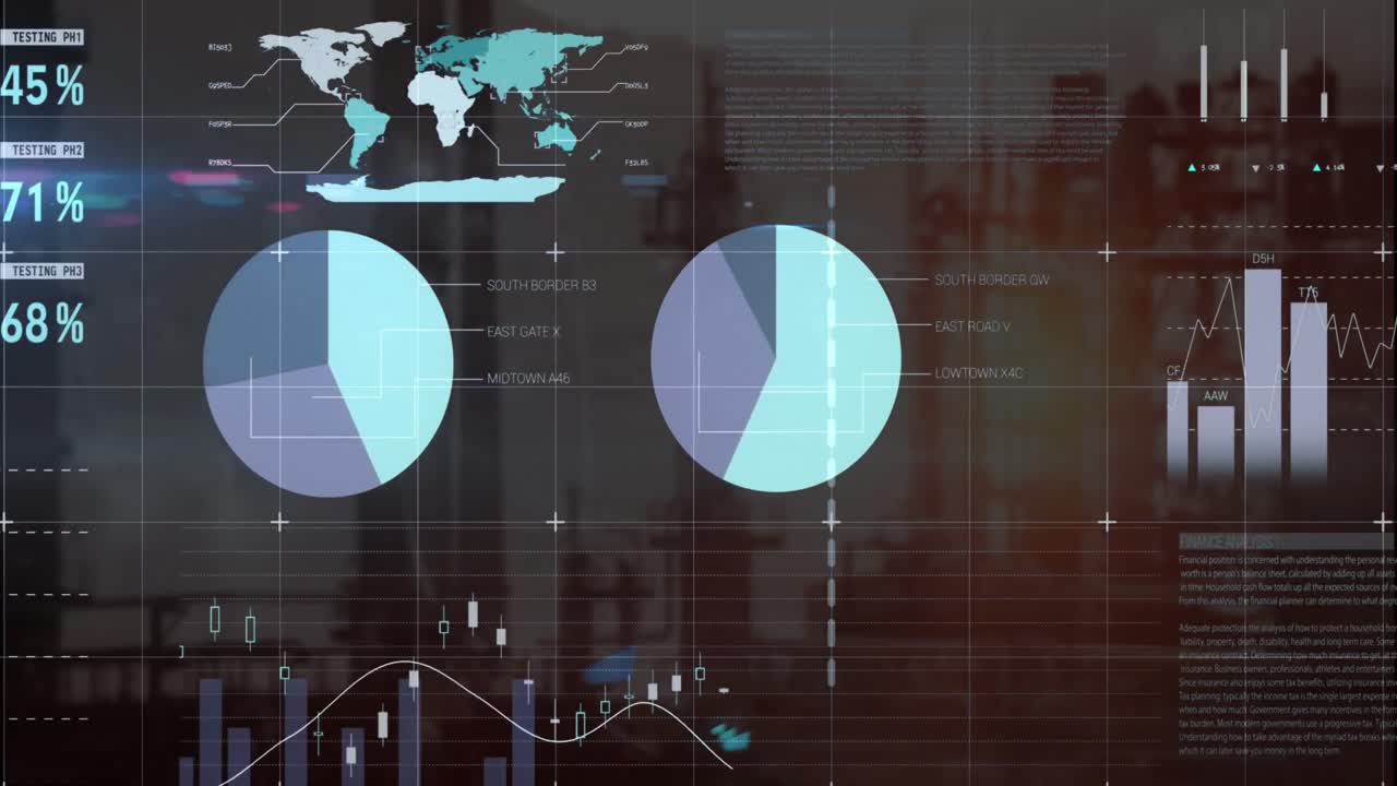 Animation of data processing over server walking