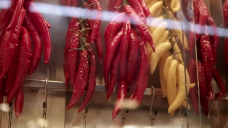 dried chili peppers on display