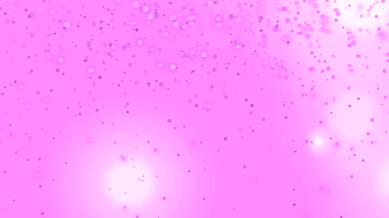 animación de múltiples manchas rosadas brillantes de luz que se mueven en movimiento hipnótico sobre un fondo rosado