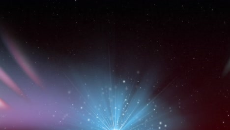 animación del túnel de rayos de luz azul brillante de la transferencia de datos
