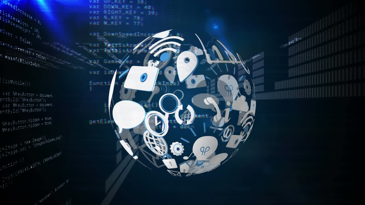 iconos de aplicaciones y códigos de programas