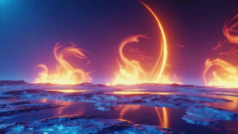 fantasy sci-fi planet landscape