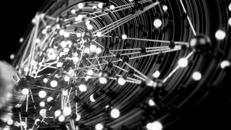esferas abstractas y orbes brillantes.