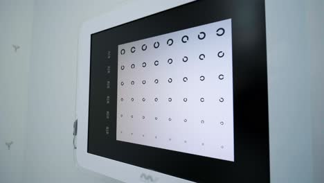 eye chart on display