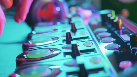 sound mixer being used by a sound professional. close up.