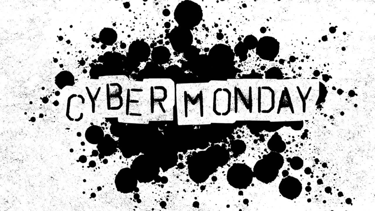 salpicaduras de acuarela: apelación grunge de los lunes cibernéticos