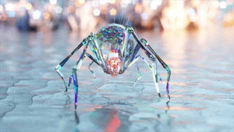 el robot araña de diamantes