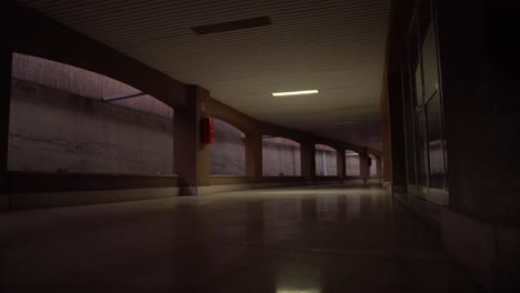 dark and empty underground corridor