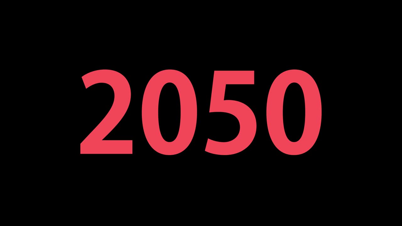 animazione di testo 2050 motion graphics