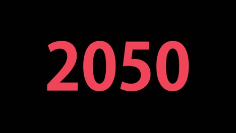 2050 text animation motion graphics