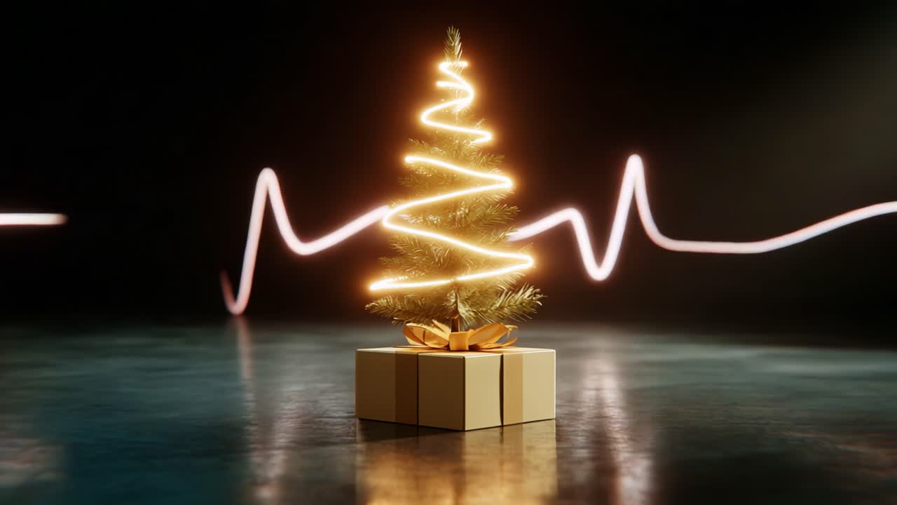 A Vibrant Christmas Tree Illuminated with Light Strands, Symbolizing Joy and Celebration Amidst a Pulse of Holiday Spirit and Warmth for the Festive Season