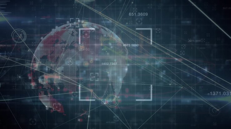 Animation of diverse data processing over globe
