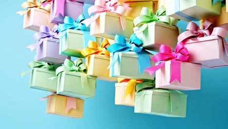 colorful stack of gift boxes
