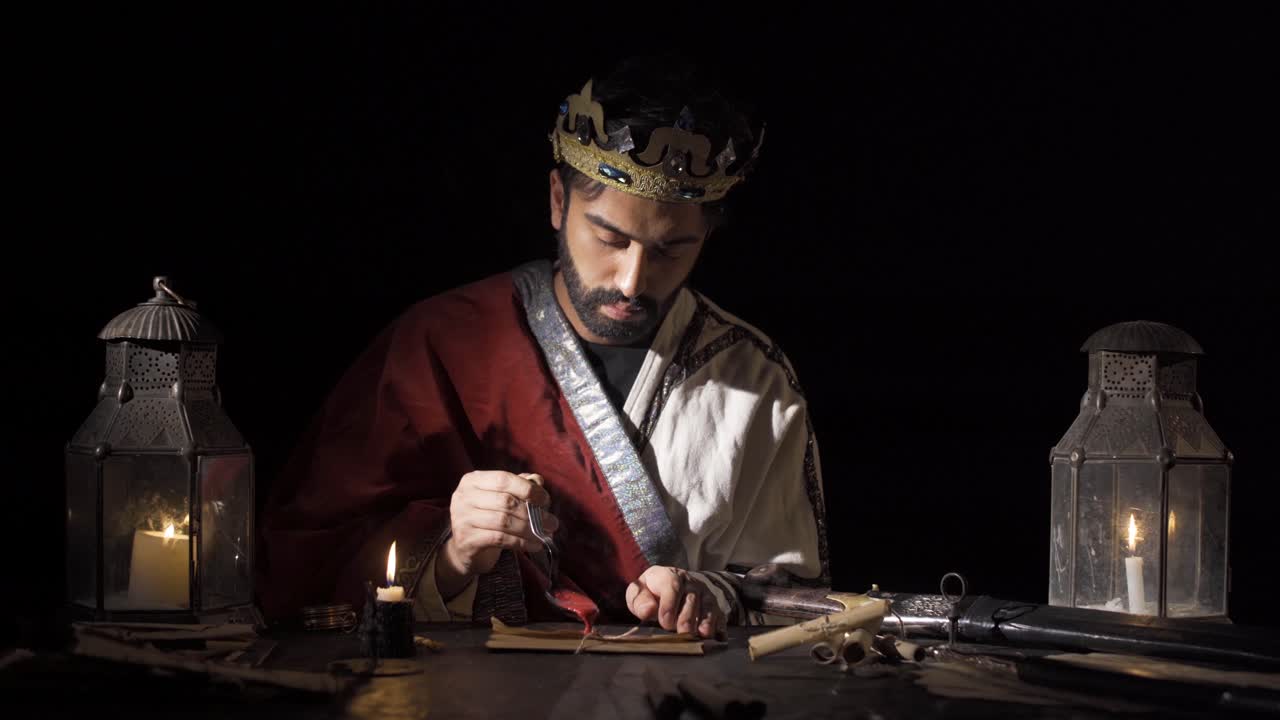 atar y sellar cartas en la época romana.