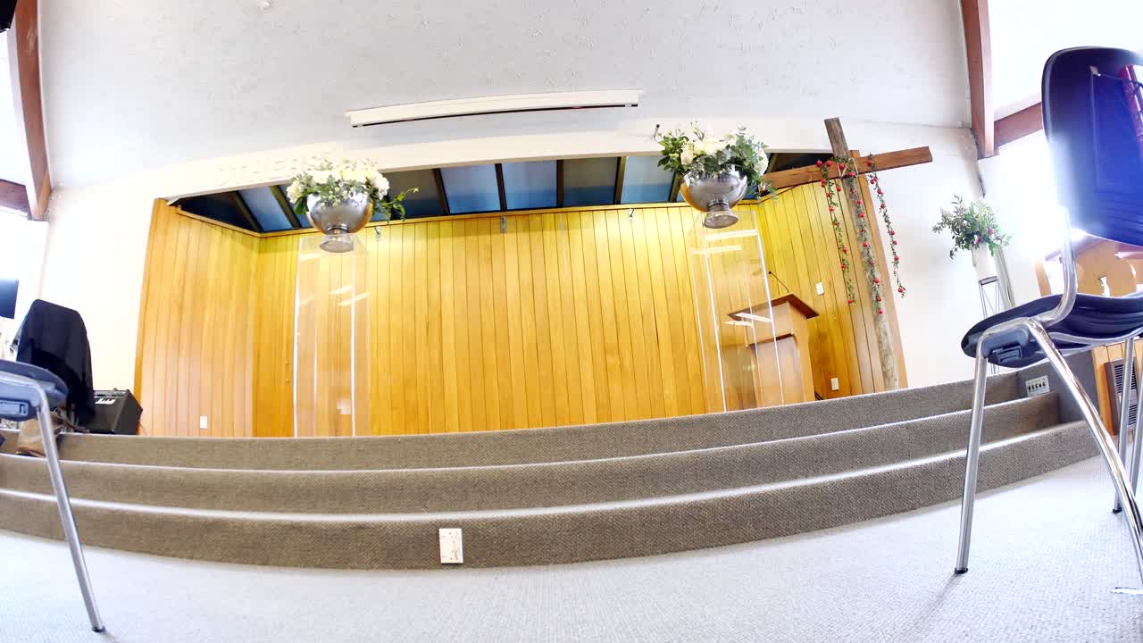 장례식을 위한 종교 예배당이나 장례식장 촬영