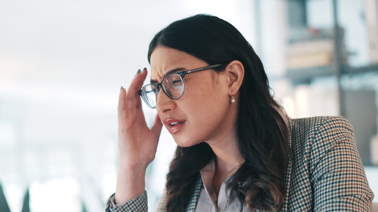 스트레스, 사업가, 사무실에서 두통