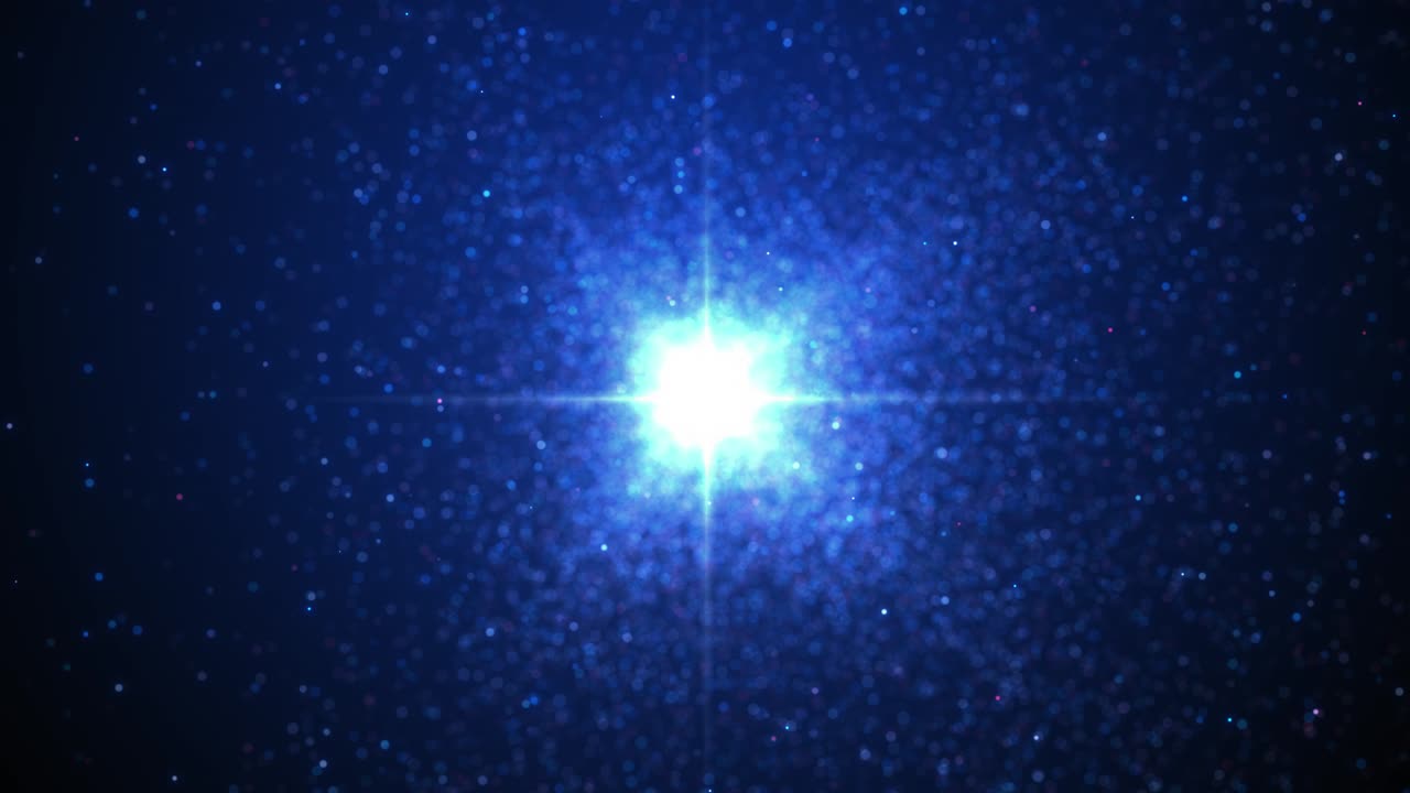 Luce Esplosiva di Supernova. Viaggio Attraverso Campi Stellari nello Spazio. Stupefacente Grafica Animata in 4K