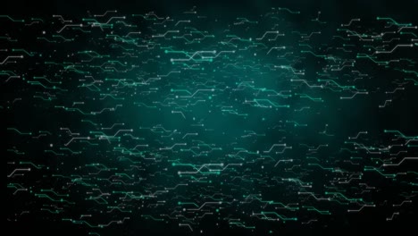network of computer connections on blue background