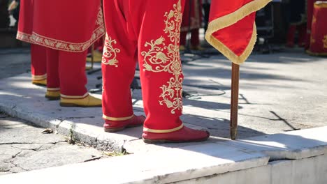 turkish musicians in traditional costumes