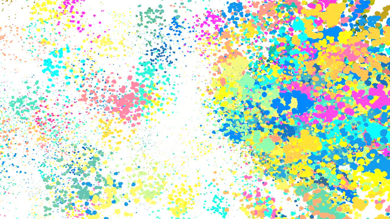 스프레이 페인트 방울에서 5 세트의 전환.