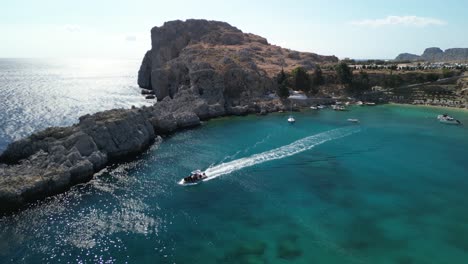 boat trip to a secluded cove in greece