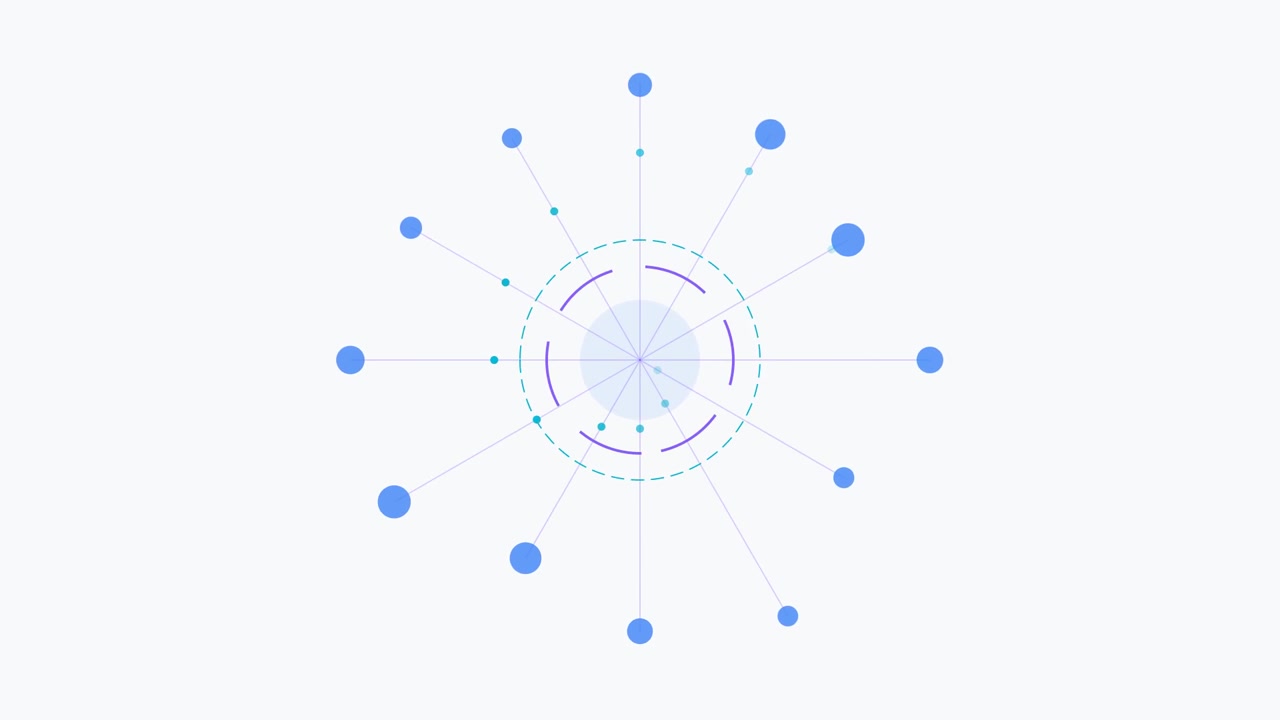 Abstract Digital Network Connection Animation