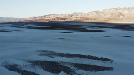 close up of the emigrant canyon, devil's middle basin reveals the topographical details on the death valley in california